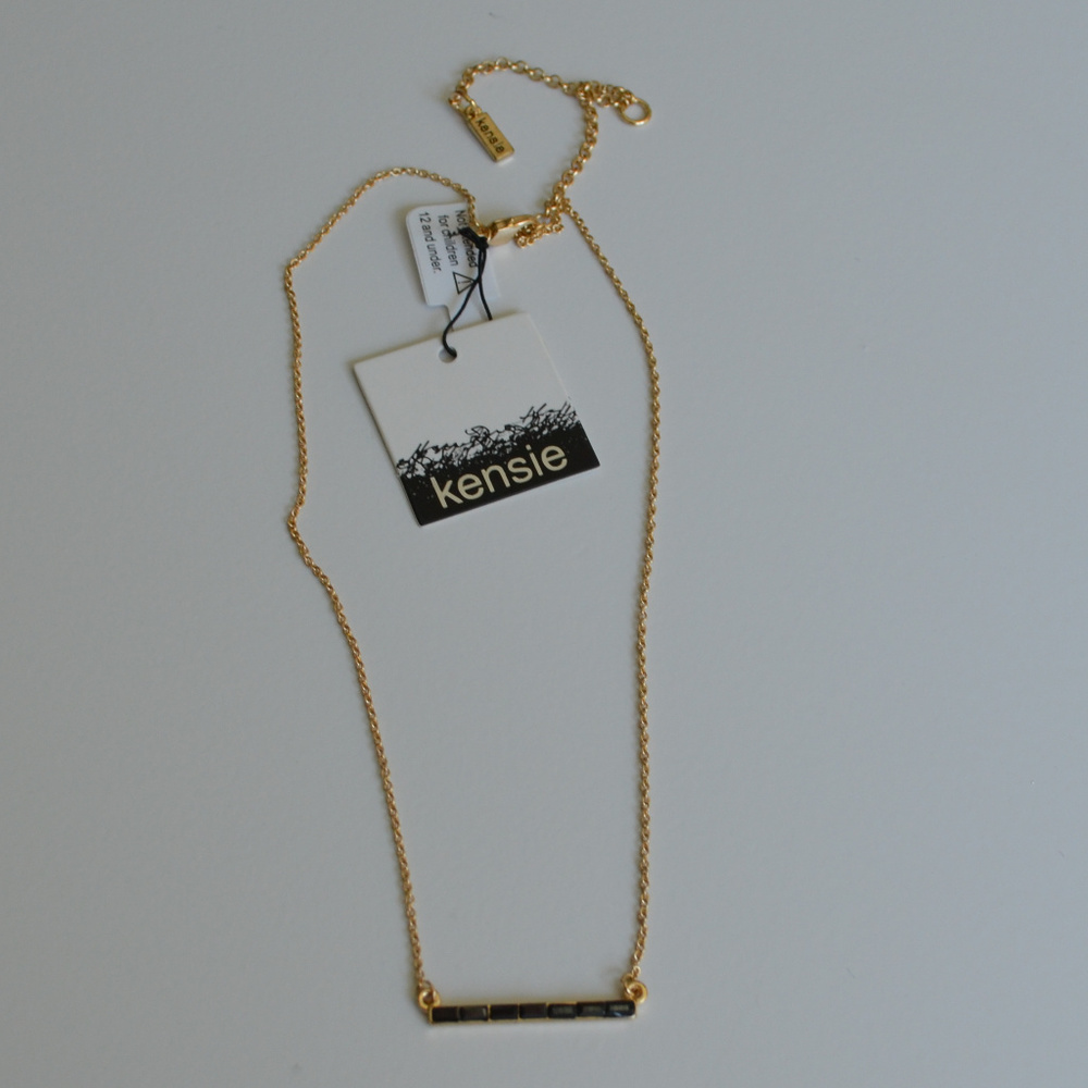 KENSIE Stone Bar Necklace